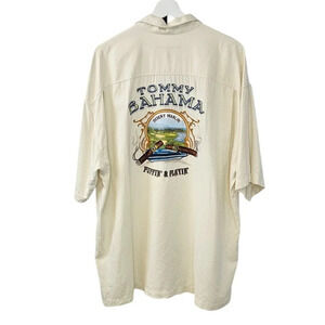 Tommy Bahama Mens Desert Marlin Puffin & Playin 100% Silk Short Sleeve Size XXL
